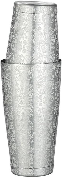Vintage style stainless steel weighted Boston cocktail shaker