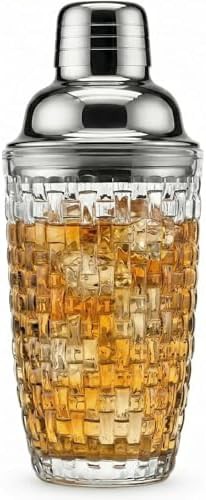 Woven Embossed Glass Shaker 15 oz