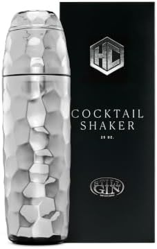 Chrome vacuum insulated shaker with jigger