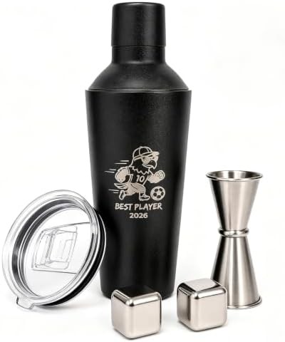 Vacuum Insulated Soccer Shaker and Tumbler